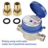 Kitchen Universal Smart Bathroom Clear Readings With Screws Gaskets Cold Water Meter 15mm 1/2inch Digital Display Garden Home
