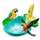 15pcs Bird Feeder Automatic Parrot Bathtub Swimming Pool Faucet Parrot Bath Shower Water Dispenser Bird Cage Bathroom Pet Parrot