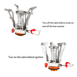 Portable Mini Gas Stove Ultralight Picnic Furnace Cooker  3000w Outdoor Camping Cooking Burner Gas Burner Camping Gear