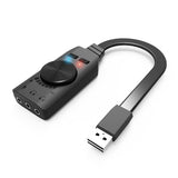 GS3 Black Virtual 7.1 Channel Sound Card Converter Adapter External USB Audio 3.5mm Headset Stereo For PC Desktop Notebook
