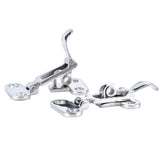 2 pieces Boat Locker Hatch Anti Rattle Latch Fastener 316 Stainless Steel Clamp 4-3/8" for row/sail skiff boat yacht accessories