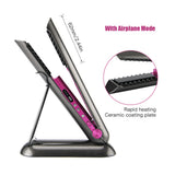 Mini 2 IN 1 Flat Iron USB 4800mah Wireless Hair Straightener with Charging Base Portable Cordless  Curler Dry and Wet  Use