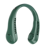 1800mAh Hanging Neck Fan USB Rechargeable Summer Cooling Fans Outdoor Sports Leafless Mute Sports Fans Wearable Neckband Fan