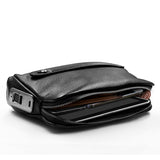 Men's Fingerprint Bags for men Leather Hand Bag Male Long Money Wallets Mobile Phone Pouch Men Messenger Bag Anti-Theft