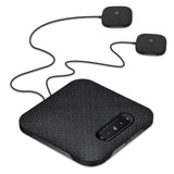 USB Wireless BT Conference Speakerphone Built-in 4 Microphones Hi-Fi Speaker 2 Extension Mic 360 ° Voice Pickup Noise Canceling