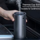 Aluminum Alloy 300ml Air Humidifier Car Aroma Essential Oil Diffuser for Home Car Air Purifier Nano Spray Mute Clean Air Maker