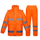 Waterproof Nylon Raincoat Jacket Pants Set Outdoor Men Poncho Raincoat Hiking Portable Thick Regenjacke Winter Raincoat JJ60YY