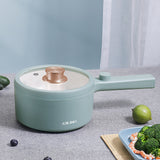 AJL-A1501 Electric Cooking Pot 220V Desktop Mini Hot Pot 1.5L Ceramic Glaze Non-Stick Multi Cooker 600W Stew Fry Boil Skillet