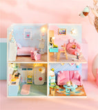 Can be Combined Freely Cute Doll House Furniture Free Dust Cover Nine Designs Diy Miniature Wooden Dollhouse Toys For Children
