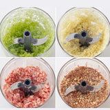 Hand Pulling Meat Grinder Household Kitchen Food Mixer Vegetables Cutter 500ML/900ML Food Chopper Easy to Use