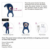 Vibrating Cock Ring Double Pleasure for Couples Male Erection Enhancer Female Clit Stimulation Massager Achieve Common Climax