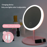 Led Makeup Mirror M007-1 USB Storage LED Face Mirror Adjustable Touch Dimmer Led Vanity Mirror Stand Up Desk Cosmetic Mirror