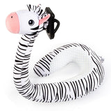 2 In 1 Travel Cartoon Animal Plush U-Shaped Neck Pillow with Mobile Phone Holder Q1QD