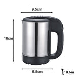 0.5L Mini Electric Kettle Tea Coffee Stainless Steel 1000W Portable Travel Water Boiler Pot For Hotel Family Trip