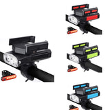 Bike Light Set with Cell Phone Holder,5 in 1 Light with Horn,Waterproof Bicycle Front Headlight and Taillight
