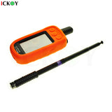 Extendable Telescopic Gain Antenna (Black) + Silicone Protect Case Skin for Garmin Alpha 100 Alpha100 Handheld GPS Accessories