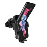 15W QI Wireless Charger Car Mobile Holder for Samsung Galaxy Z Flip 3/4/S21 Ultra  Dual Coil Auto Clamping Fast Charger
