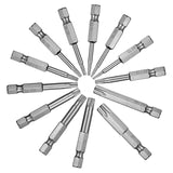 13 Pcs 1/4 Inch Screw Driver Bit Set S2 Steel Hex Shank T5-T45 Magnetic Torx Head Star 6 Point Screwdriver Kit Tools