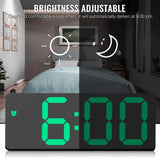 LED Digital Wall Clock Temperature Date and Day Display Electronic LED Clock with Remote Control Display Wall Clock