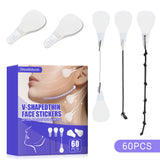60pcs Invisible V Face Lift Tape Skincare Double Chin Remover Anti Wrinkles Patch Adhesives Forehead Eye Lift Sticker Waterproof
