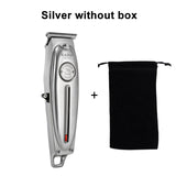 Kemei 1949 Professional Hair Clipper All Metal Men Electric Cordless Hair Trimmer 0mm Baldheaded T Blade Finish Haircut Machine