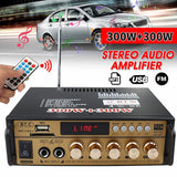 600W Hifi Power Amplifier Speaker Bluetooth 5.0 Car Subwoofer Audio FM USB Music Player Home Theater Amplifier EU Plug