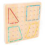 NEW Wooden Geoboard with Rubber Bands and Cards 8 * 8 Pins Graphical Educational Toys for Kindergarten Kids 4-6 years old