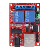 F19E LAN Ethernet 2 Way Relay Board Delay Switch TCP/UDP Controller Module WEB Server Great Value