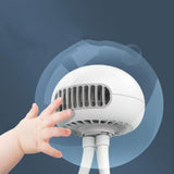 Mini Fan Portable Bladeless USB Rechargeable Silent Outdoor Stroller Fans Mobile Phone Bracket Jellyfish Shape Fans