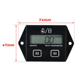 Motorcycle Engine tach Hour Meter guage 12v LCD Display Waterproof Car Motor Boat Digital Tachometer For Motorbike