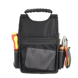 600D Oxford Cloth Maintenance Electrician's Waist Tool Bag Portable Waist Pouch Hand Tool Bag Black 20.5x14x33cm/8.1x5.5x13 inch