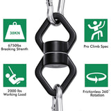 30KN Safety Rotational Device Hanging Accessory Hanging Kits Web Tree Swing, Swing Setting, Aerial Dance  Hanging Hammock