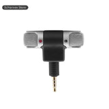 Mini Portable Mic Digital Stereo Microphone Stereo Recorder for Phone Professional Mic with 3.5mm Jack Plug Mini Mic