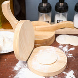 New Food Grade Wooden Tasteless Dumpling Wrapper Mini Dough Presser Dumpling Pressing Tool Household Kitchen Accessories
