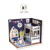 New Year Christmas Gifts Doll House DIY Miniature Dollhouse Toy Furnitures CasaDolls Houses Toys For Childred Birthday GiftsZ007