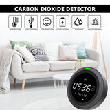 2022.3 in 1 Air Quality Monitor USB Rechargeable CO2 Monitor with Temperature Humidity Air Gas Detector for Home Security