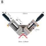 Aluminum 90 Degree Right Angle Clamp Single/Double Handle Woodworking Frame Clip for Framing Photo Clamping Tools