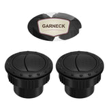 Garneck 2Pcs Car Dashboard Air Vent Exhaust Grille Round Ventilation Outlet for A1176 RV ATV (Black)