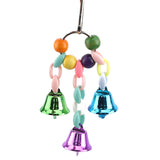 Pet Parrot Hanging Toy Chewing Bite Rattan Balls Swing Bell Bird Parakeet Stand Training Toys Accessories Pet Supplies