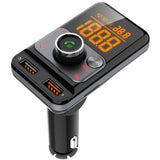 Bluetooth 5.0 FM Transmitter 1.4 Inch Display Radio Adapter Handsfree Car Kit 18W QC3.0 USB Fast Charger With Fatigue Alarm