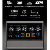 Professional Recording Sound Card DSP Reverb AD Converter 48v Computer Mobile Phone K Singing Card Q16