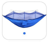 2 Person Camping Garden Hammock With Mosquito Net Outdoor Furniture Bed Strength Parachute Fabric Sleep Swing Portable Hanging