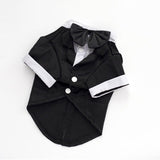 Gentleman Dogs Cat Costume Suit Tuxedo Formal Black Bow Tie Party Wedding Dress Apparel Jacket Clothes For Small Dog