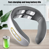 Smart Electric Neck and Shoulder Pulse Massager 4 Heads Kneading Wireless Heat Cervical Vertebra Body Relax Pain Relief Machine