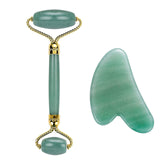 Face Natural Quartz Jade Roller &amp;amp; Gua Sha Set Beauty Facial Skin Roller Massager Muscle Relaxing Relieve Wrinkles Skin Care Tool