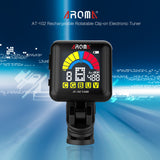 AROMA AT-102 Guitar Tuner Rotatable Clipping on instrument LCD Display Electronic Tuner For Guitar Violin Bass Ukulele