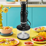Haeger Smoothie Portable Hand Blender For Kitchen 4 In 1 Food Processor Stick With Chopper Whisk Electric Juicer Mixer Machine E