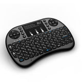 Rii i8+ 2.4G Russian Spanish Hebrew English Mini Wireless Keybaord with Backlight Touchpad for Smart Android BOX Tablet PC