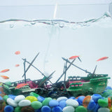 Hot Aquarium Fish Tank Landscape Pirate Ship Wreck Ship Decor Resin Boat Ornament Aquarium Accessories Decoration