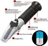 Beer Wort Refractometer,Brix/Specific Gravity Refractometer for Beer Brewing, Dual Scale(Brix 0-32%, SG Wort 1.000-1.130)
